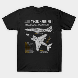 AV-8B Harrier II Aircraft Plane USAF Airplane T-Shirt